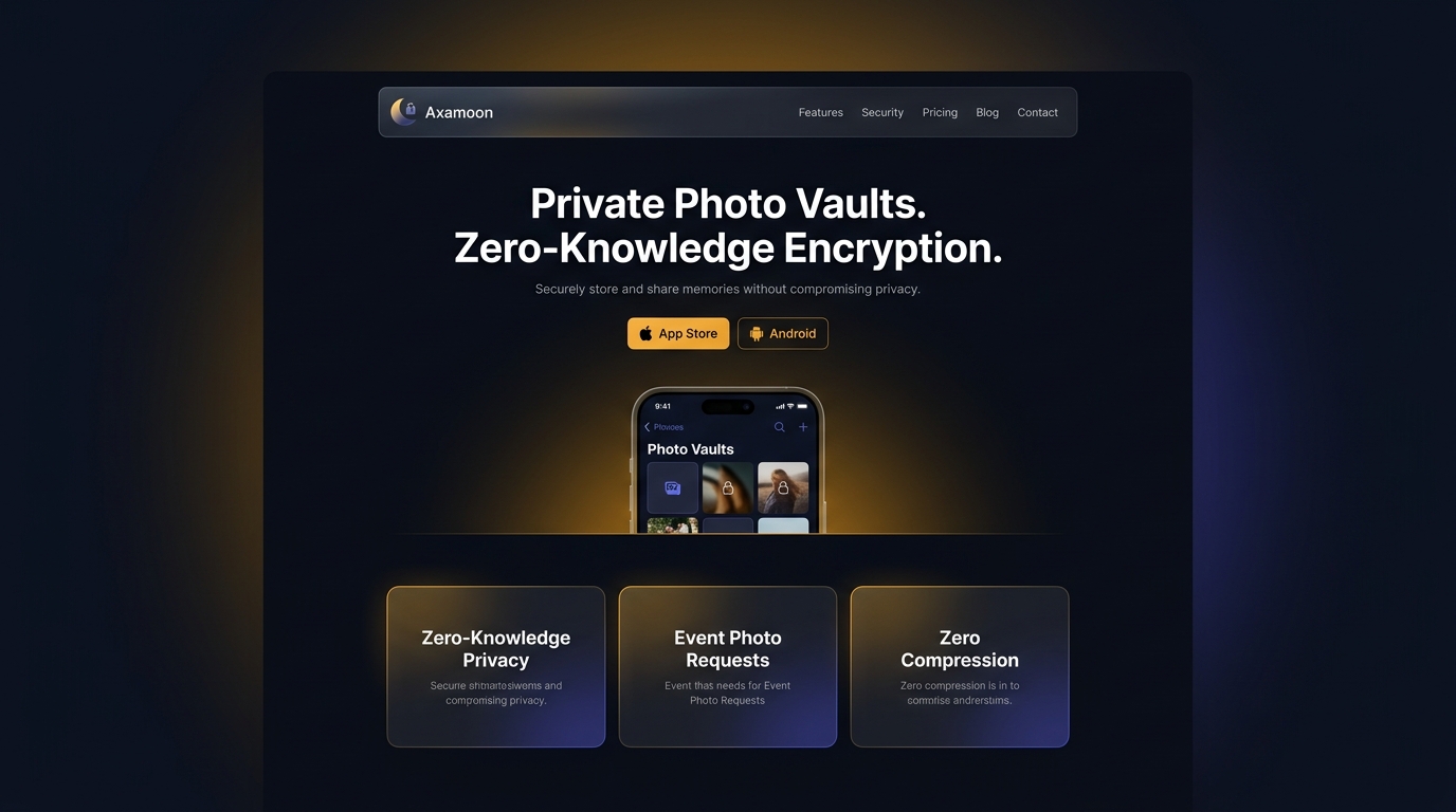 Axamoon App Interface Preview